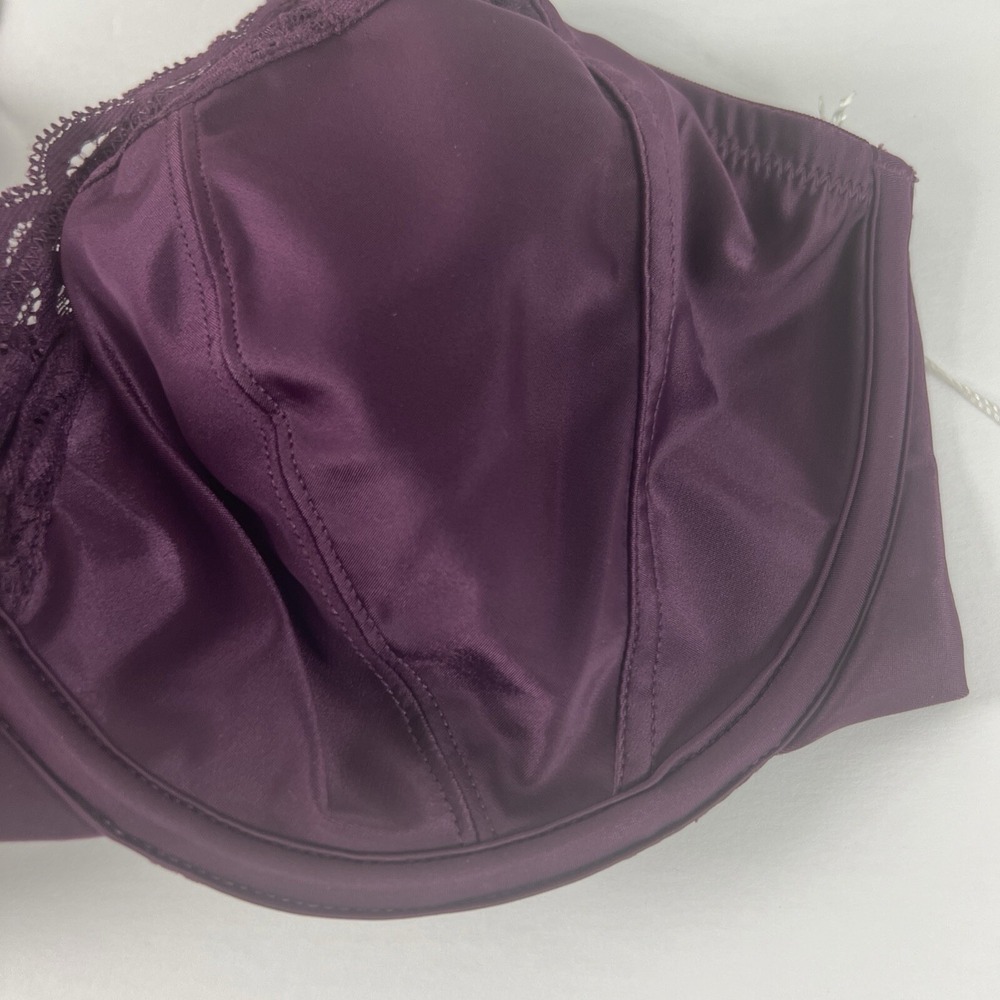 Bare Necessities Bra Size 44G Marilyn Unlined Lace A10086 UW Raisin Purple B44 - Picture 11 of 14